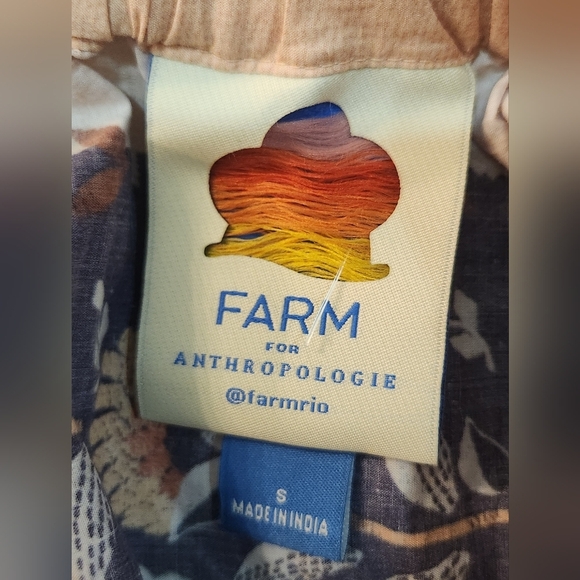 Anthropologie FARM Rio Multicolor Boho Off The Shoulder Size Small - Picture 3 of 8